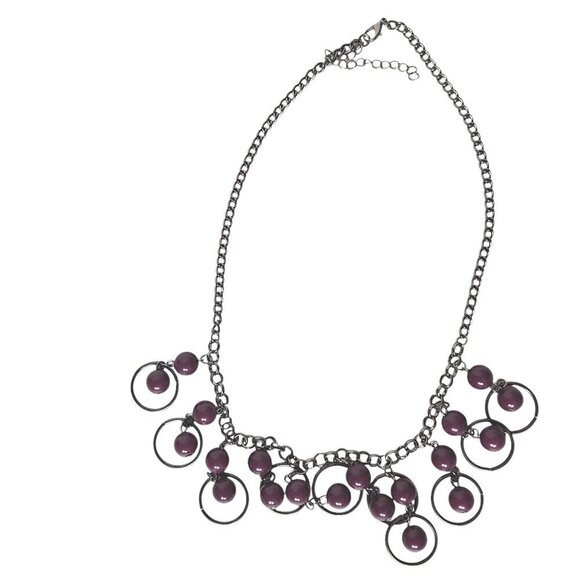 Paparazzi Really Rococo Purple Beaded Statement Necklace - Picture 2 of 4